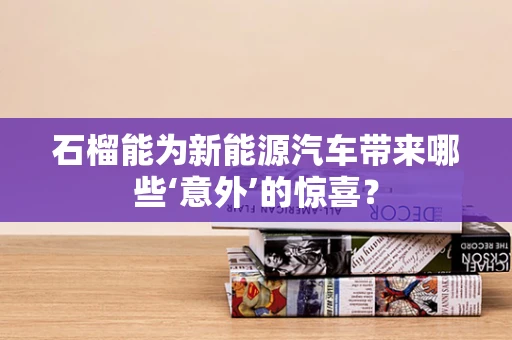 石榴能为新能源汽车带来哪些‘意外’的惊喜？