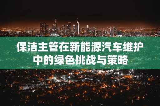 保洁主管在新能源汽车维护中的绿色挑战与策略