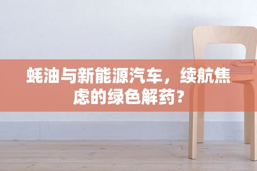 蚝油与新能源汽车，续航焦虑的绿色解药？