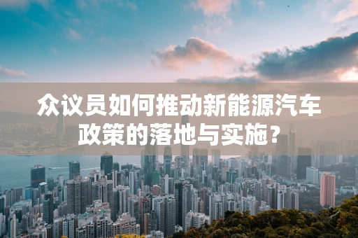 众议员如何推动新能源汽车政策的落地与实施？