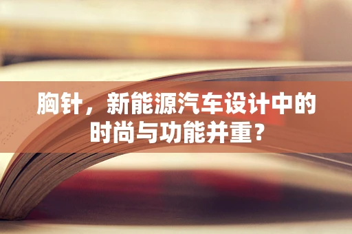 胸针，新能源汽车设计中的时尚与功能并重？