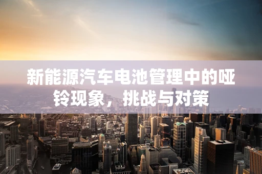 新能源汽车电池管理中的哑铃现象，挑战与对策