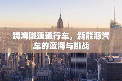 跨海隧道通行车，新能源汽车的蓝海与挑战