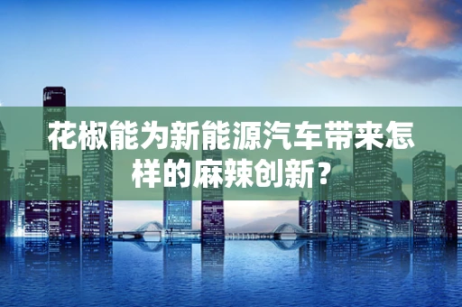 花椒能为新能源汽车带来怎样的麻辣创新？