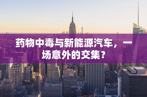 药物中毒与新能源汽车，一场意外的交集？
