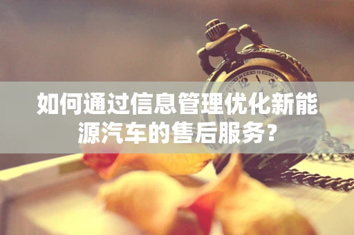 如何通过信息管理优化新能源汽车的售后服务？