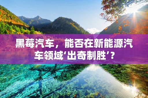 黑莓汽车，能否在新能源汽车领域‘出奇制胜’？