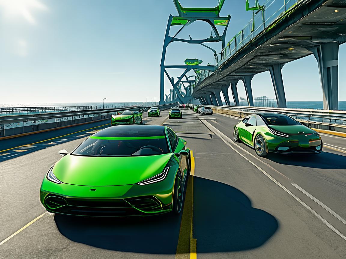 跨海大桥通行车，新能源汽车的绿色通道与挑战